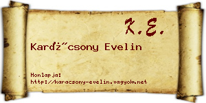 Karácsony Evelin névjegykártya