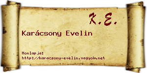 Karácsony Evelin névjegykártya