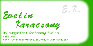 evelin karacsony business card