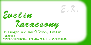 evelin karacsony business card